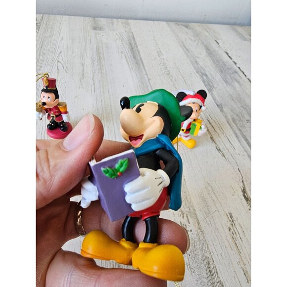 Vintage Mickey mouse ornament singing caroler nutcracker present Xmas tree - Picture 7 of 13